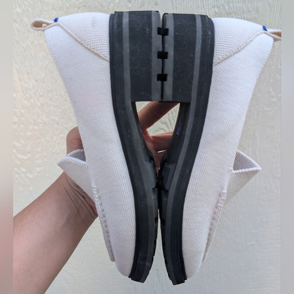 Rothy's The Lug Loafer Merino Wool Slip On Shoe Chunky Sole Ivory Cream Size 8 - Picture 5 of 6